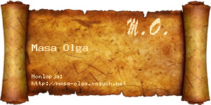 Masa Olga névjegykártya