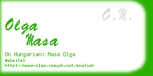 olga masa business card